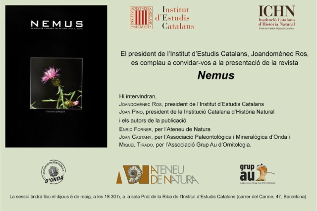 Presentaci Nemus Institut d'Estudis Catalans
